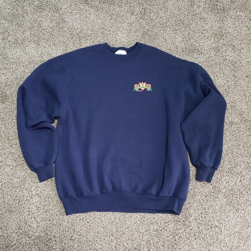 Vintage Mickey Mouse Blue Sweatshirt Disney Genus Embriodered USA XL
